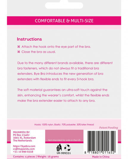 BYE BRA -  bra extensions x4 50022-2-3