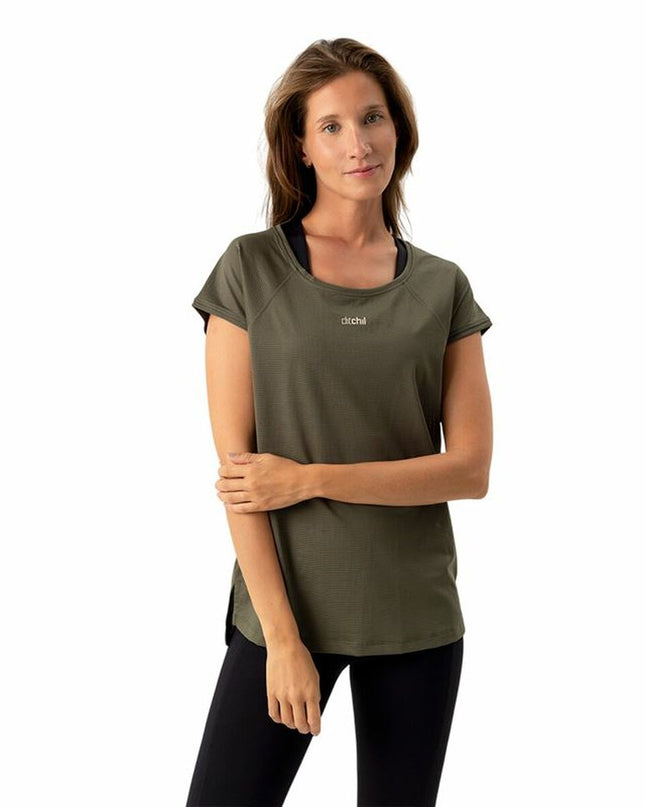 Women’s Short Sleeve T-Shirt Ditchil Ditchill T-Shirt Ariana Green Olive-0