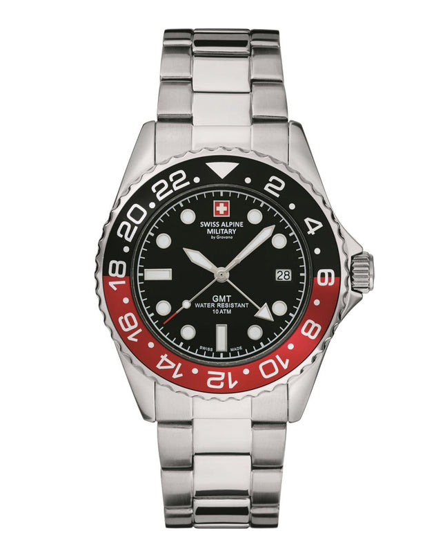 Swiss Alpine Military GMT 7052.1136SAM Herrenuhr-0