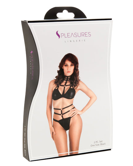 Underwear Set S Pleasures Black (One size)-0