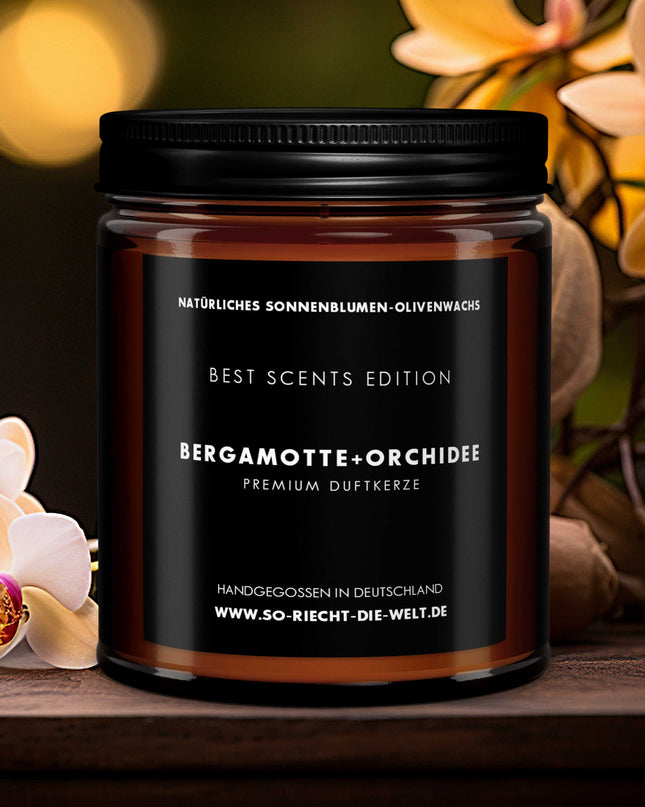 Bergamotte & Orchidee Kerze - Best Scents Edition-0