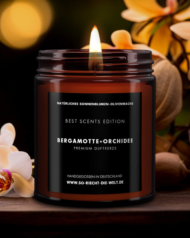 Bergamotte & Orchidee Kerze - Best Scents Edition-1