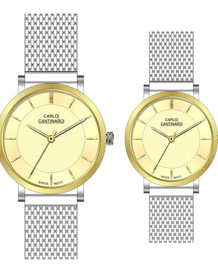 Carlo Cantinaro CC3001SM005 Partnerset Damenuhr Herrenuhr-0