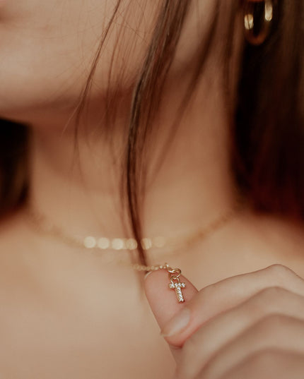 INITIAL NECKLACE with LETTER CHARM-1