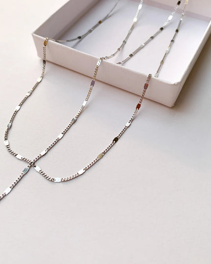 AVA Y DROP DOUBLE LAYER NECKLACE-5