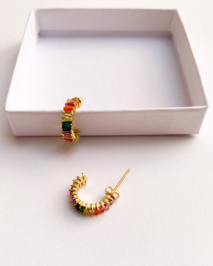 KYLIE RAINBOW HOOPS 1.4CM-3