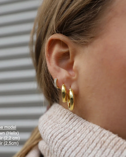 DAWN HELIX HOOP 1CM-2