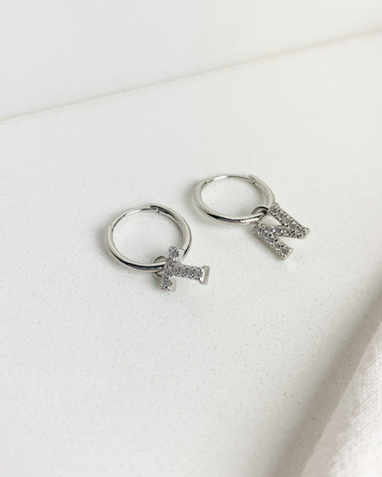 MINI HOOPS with LETTER CHARMS-4