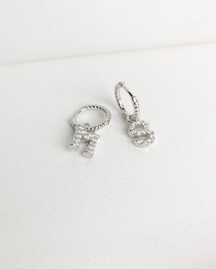 MINI MALEA HOOPS with LETTER CHARMS-3