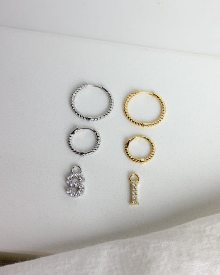 MINI MALEA HOOPS with LETTER CHARMS-1