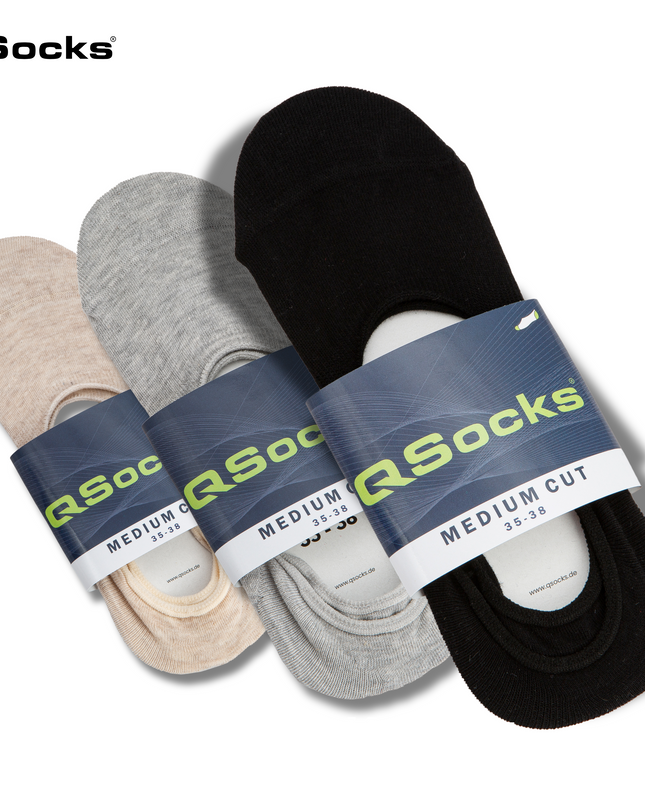 Medium Cut Ballerina Socken für Damen und Herren 6X Paar-1
