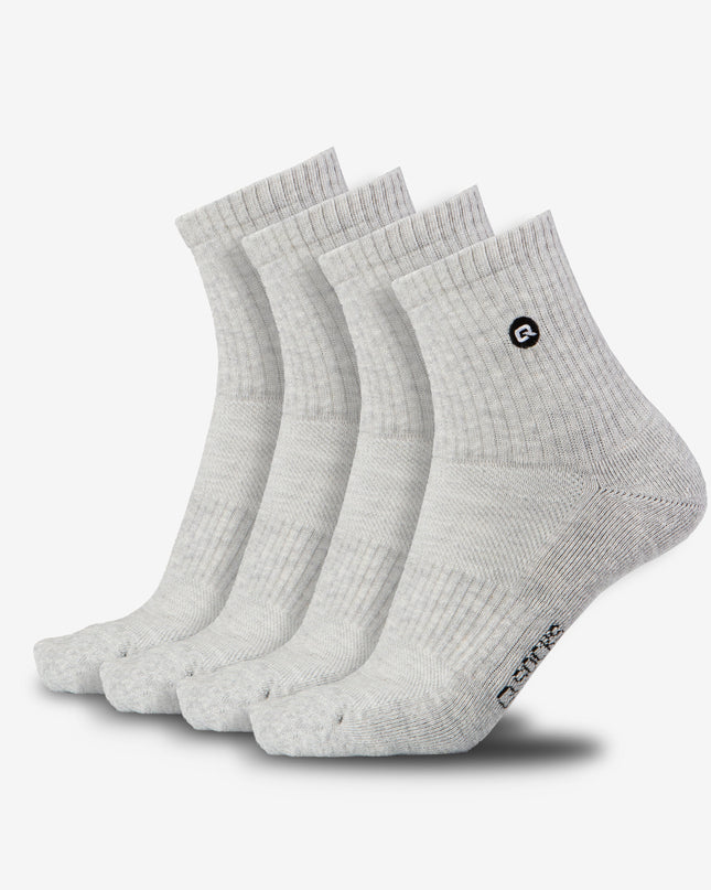 Quarter Mittelhohe Socken gepolstert für Damen und Herren 4X Paar-3
