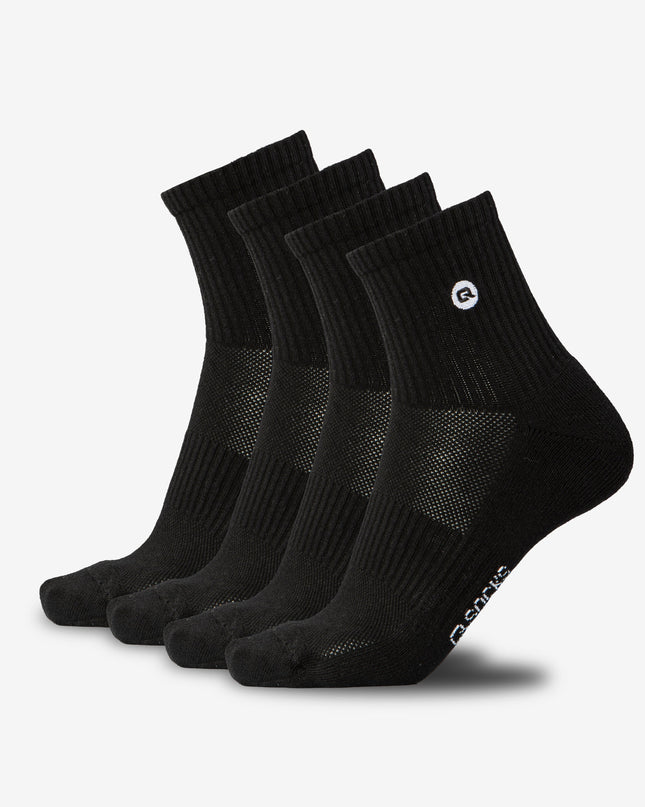 Quarter Mittelhohe Socken gepolstert für Damen und Herren 4X Paar-4