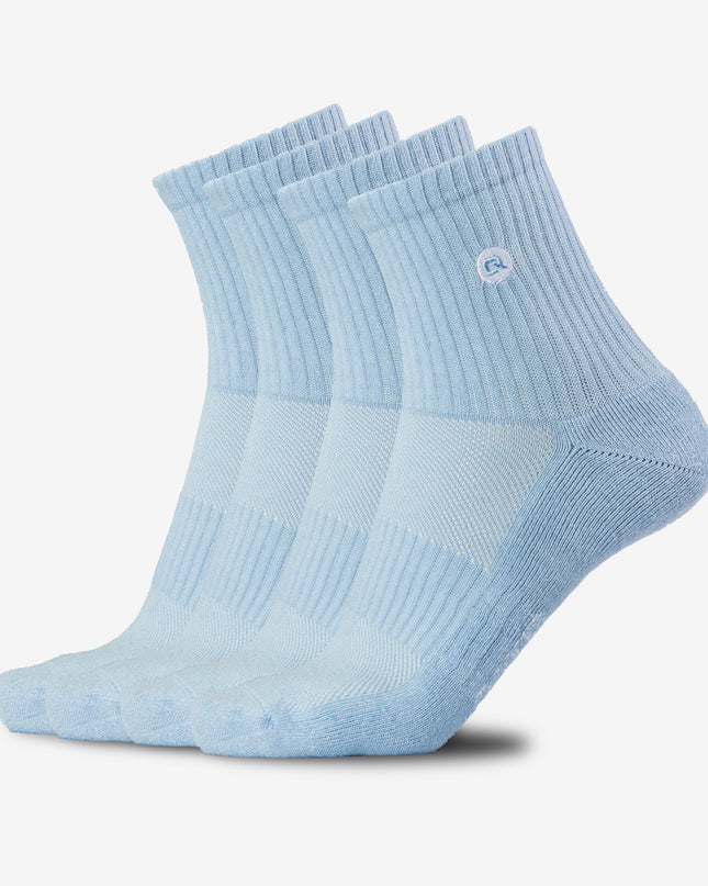 Quarter Mittelhohe Socken gepolstert für Damen und Herren 4X Paar-0