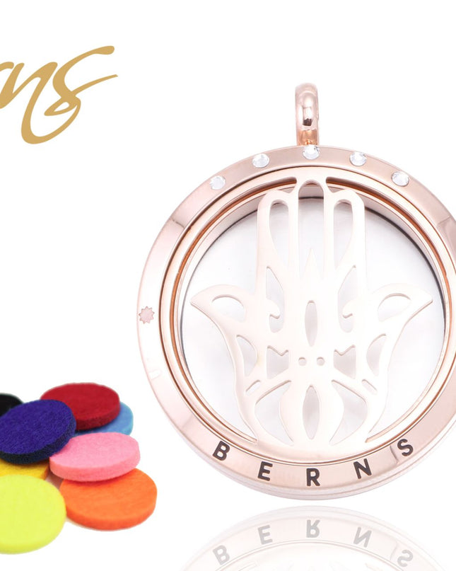 Anhänger - Parfüm/ätherisches Öl FRAGRANCE FATIMA HAND CRY WHP RG + Geschenk-Halskette-0
