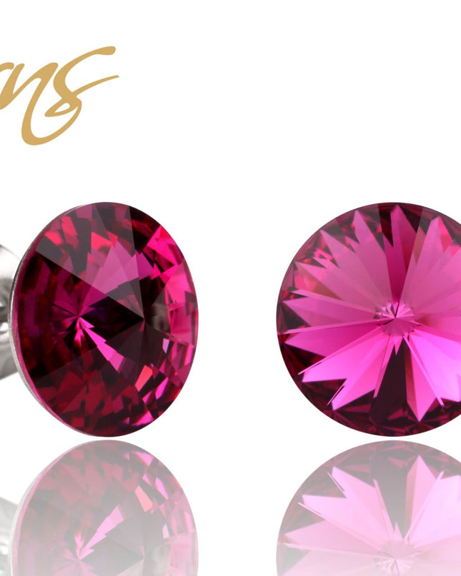 Ohrringe/Ohrstecker GALAXY FUCHSIA 10mm-0