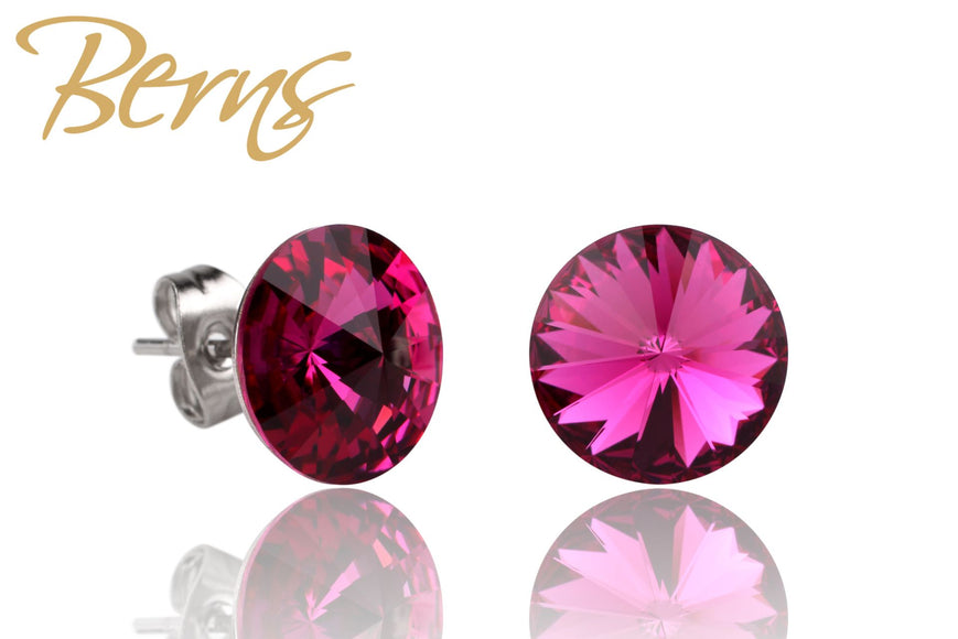 Ohrringe/Ohrstecker GALAXY FUCHSIA 10mm-0
