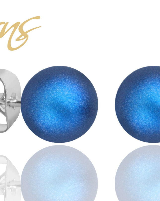 Ohrringe/Ohrstecker Perle CARIE IRDKBLUE 8mm-0
