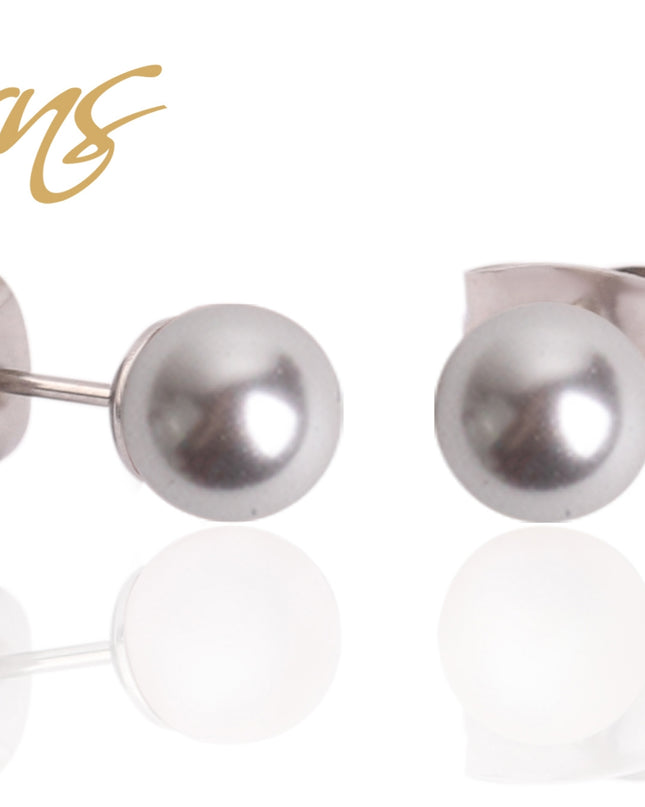Ohrringe/Ohrstecker Perle CARIE 5818-LTGREY 6mm-0
