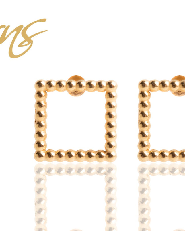 Ohrringe/Ohrstecker CLEAR SQUARE W. GO-0