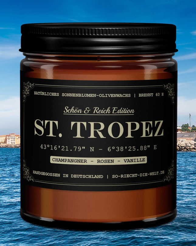 Saint Tropez Kerze - Schön & Reich Edition - Champagner | Rosen | Vanille-0