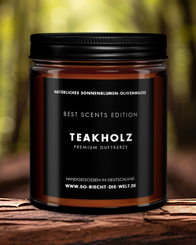 Teakholz Kerze - Best Scents Edition-0