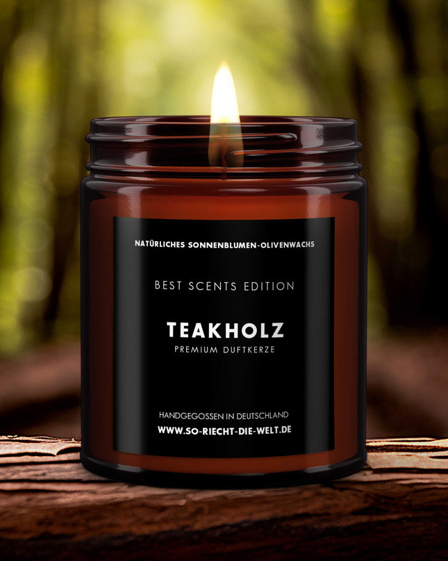 Teakholz Kerze - Best Scents Edition-1