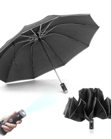 Folding Inverted Umbrella with LED Folbrella InnovaGoods-4