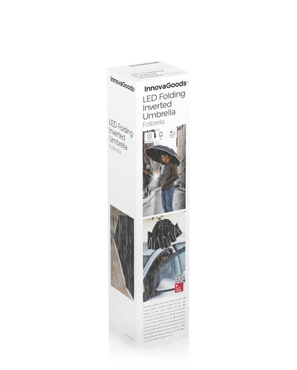 Folding Inverted Umbrella with LED Folbrella InnovaGoods-1