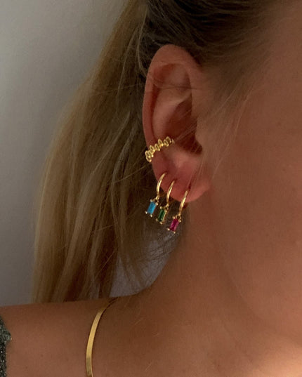 BURCU HOOPS 1,1CM - MULTIPLE COLORS-2