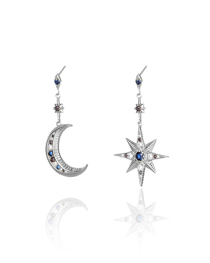 CELESTE MOON & STAR STUDS-3
