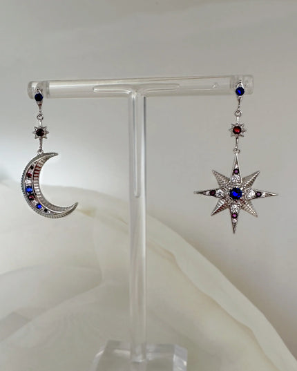 CELESTE MOON & STAR STUDS-4