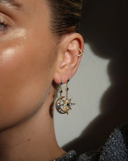 CELESTE MOON & STAR STUDS-1