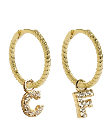 MEDIUM MALEA HOOPS with LETTER CHARMS-0