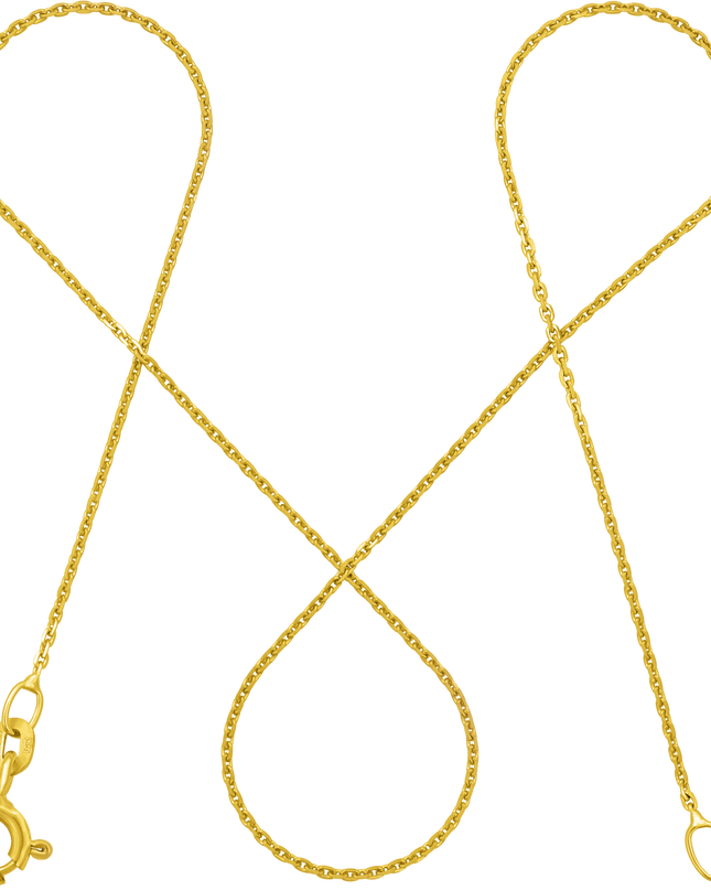 Ankerkette DELICATE Zart 14k Echtgold Diamantiert-0