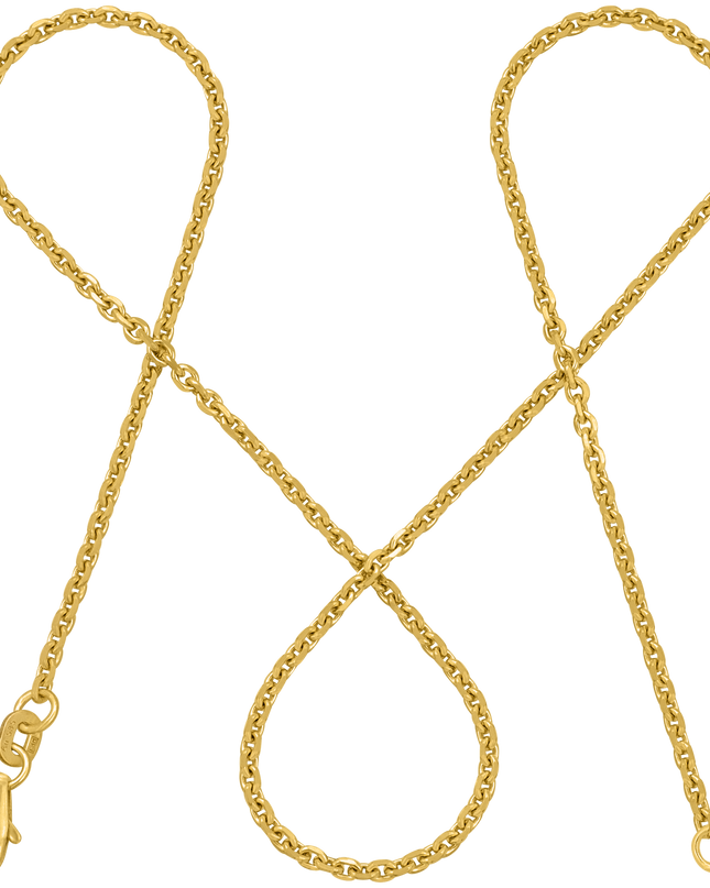 Ankerkette DELICATE Zierlich 14k Echtgold Diamantiert-0