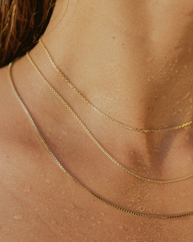 Ankerkette DELICATE Dünn 14k Echtgold Diamantiert-1