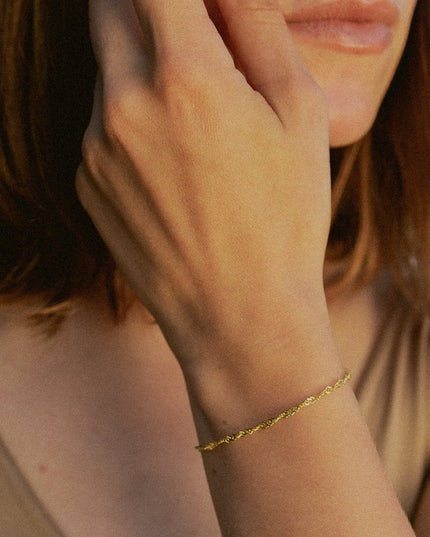 Armband Singapurkette SINGAPORE Elegant 14k Echtgold-2