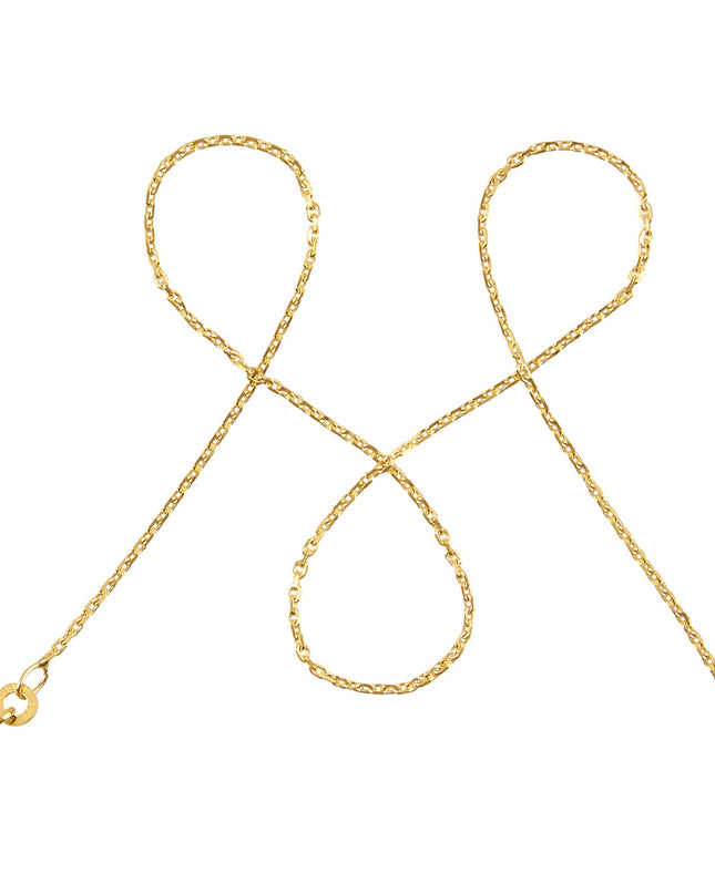 Ankerkette DELICATE Filigran Diamantiert 8k Gold-0