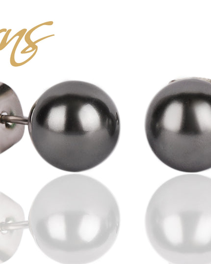 Ohrringe/Ohrstecker Perle CARIE 5818-DGREY 8mm-0