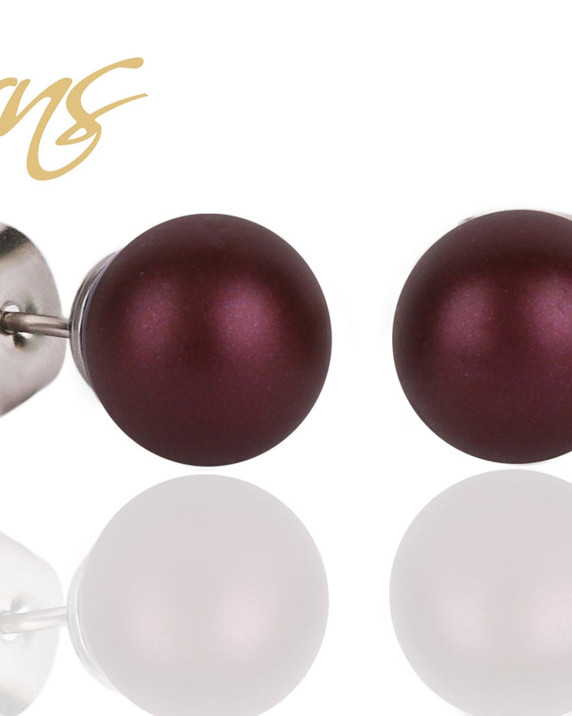 Ohrringe/Ohrstecker Perle CARIE 5818-EBERRY 8mm-0
